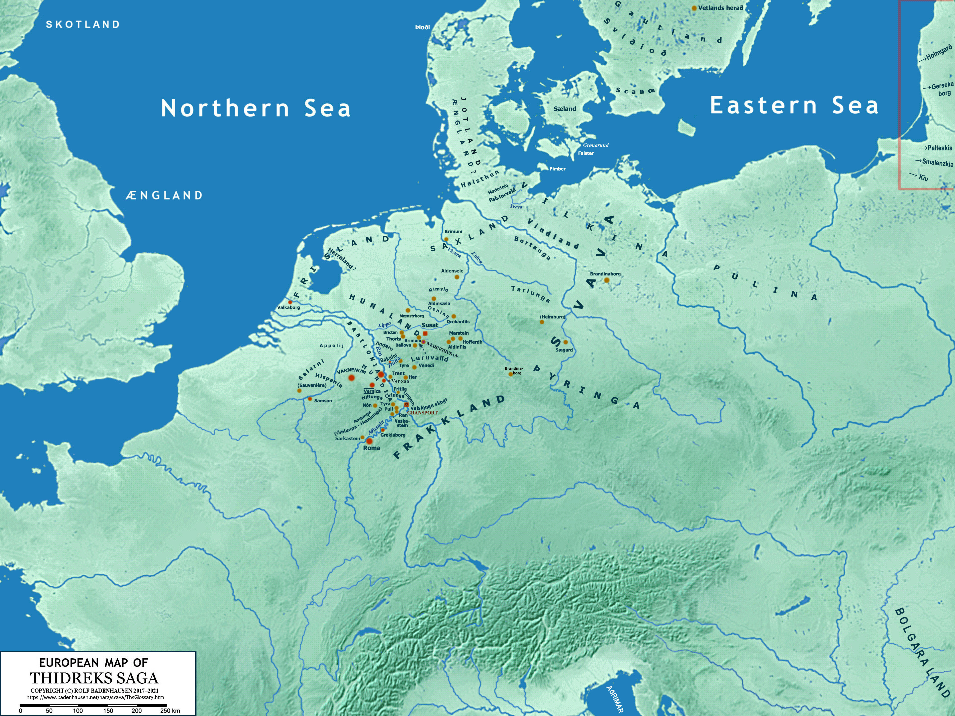 Central European Map of Thidreks saga