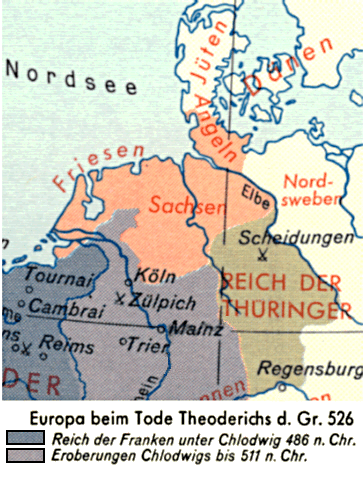 Frisian, Saxon & Thuringian regions, A.D. 526 (Tackenberg).